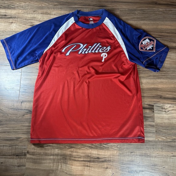 Philadelphia Phillies MLB Jersey Shirt Men's‎ XL Embroidered Script Spellout - Picture 1 of 11